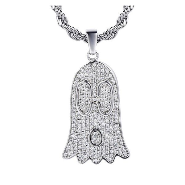 hip hop chain fully iced out lab diamond cute ghost pendent necklace for men women, Silver
hip hop chain fully iced out lab diamond cute ghost pendent necklace for men women, Silver