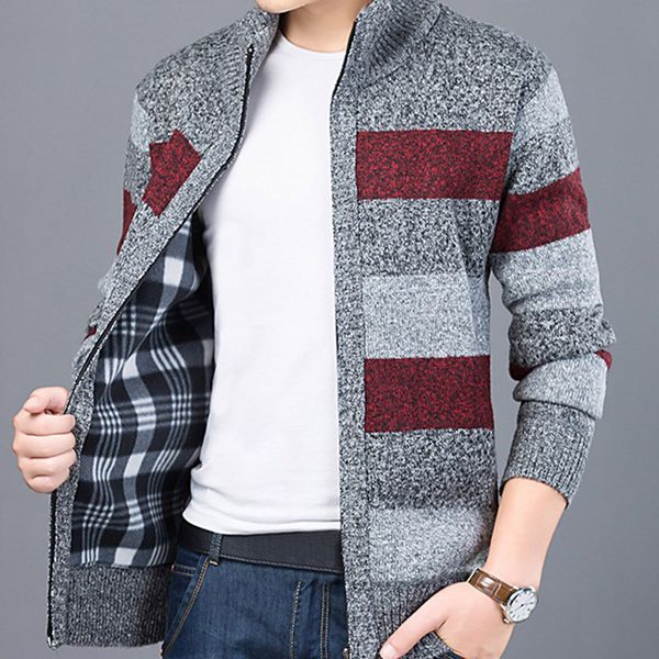 men open front long sleeve knit sweater large size zipper autumn winter plus velvet thick sweater h9, Black;brown
men open front long sleeve knit sweater large size zipper autumn winter plus velvet thick sweater h9, Black;brown