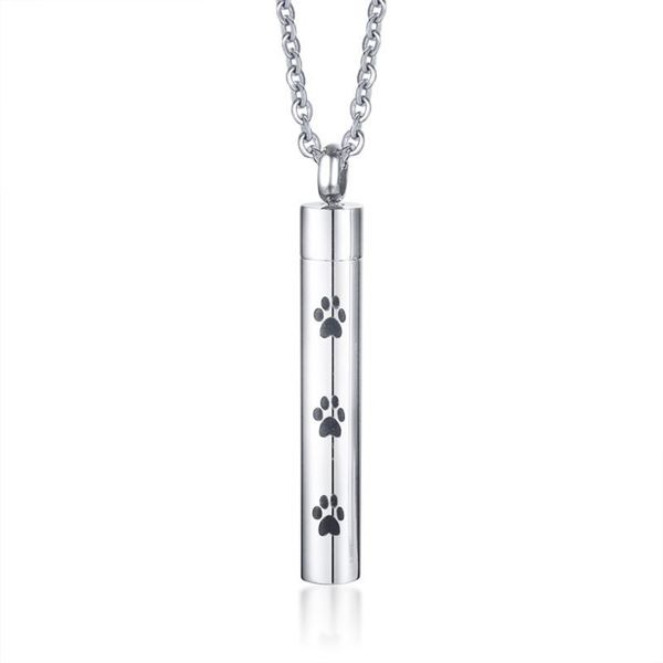 pet dog cremation cylinder pendant necklace stainless steel dog pet urn ash necklaces jewelry for men women, Silver
pet dog cremation cylinder pendant necklace stainless steel dog pet urn ash necklaces jewelry for men women, Silver
