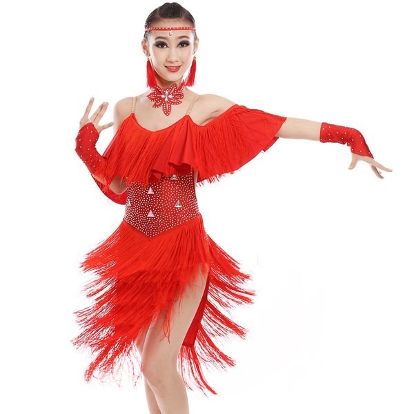 sequin fringe salsa tassel child kid children professional latin dance dress for girls ballroom dancing dresses for kids cha cha, Black;red
sequin fringe salsa tassel child kid children professional latin dance dress for girls ballroom dancing dresses for kids cha cha, Black;red