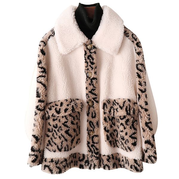 women's lamb fur coat new arrive animal leopard pattern women genuine wool fur coats faux suede leather liner outerwear t580, Black
women's lamb fur coat new arrive animal leopard pattern women genuine wool fur coats faux suede leather liner outerwear t580, Black