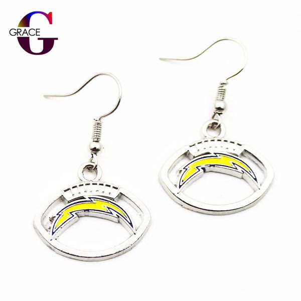 10 pair football team sports earring charms long ear hook drop earrings for women sport fan diy jewelry, Golden;silver
10 pair football team sports earring charms long ear hook drop earrings for women sport fan diy jewelry, Golden;silver