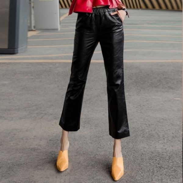 2018 new fashion real sheep leather pants bp42, Black;white
2018 new fashion real sheep leather pants bp42, Black;white