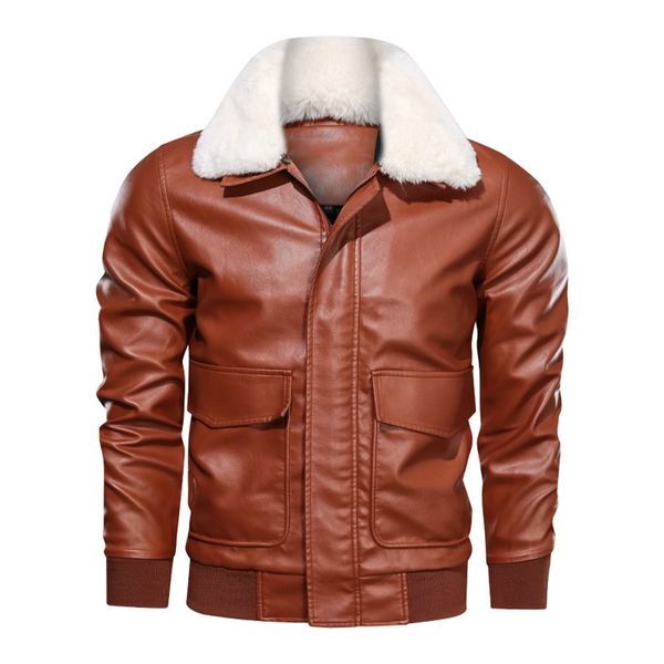 men leather jacket male autumn winter motorcycle retro pocket thermal collar detachable coats leather biker jackets, Black
men leather jacket male autumn winter motorcycle retro pocket thermal collar detachable coats leather biker jackets, Black