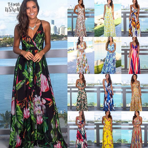 2020 multicolor tropical jungle boho long dress sling cross back women v neck party elegant maxi summer dresses, Black;gray
2020 multicolor tropical jungle boho long dress sling cross back women v neck party elegant maxi summer dresses, Black;gray