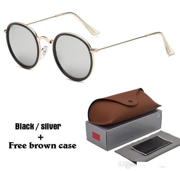 1pcs wholesale - round sunglasses men women brand designer round metal frame uv400 lenses retro eyewear sun glasses with box and cases, White;black
1pcs wholesale - round sunglasses men women brand designer round metal frame uv400 lenses retro eyewear sun glasses with box and cases, White;black