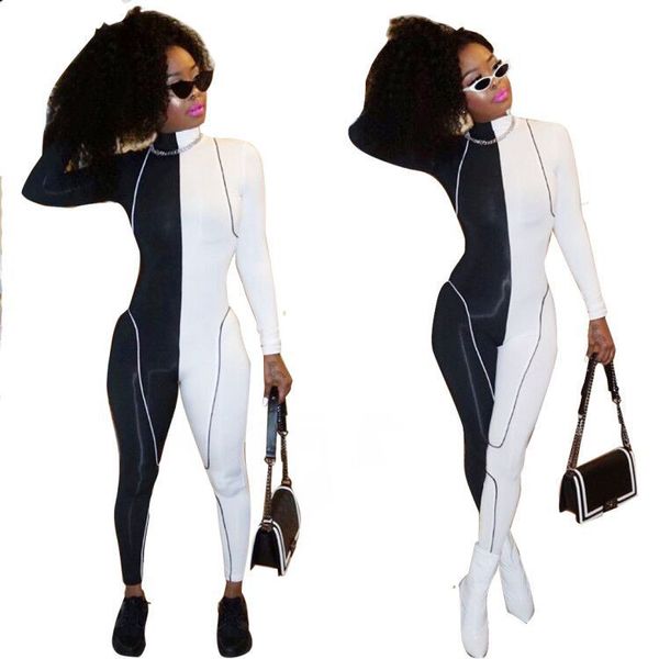 new european and american women's selling personalized two-color lines splicing sports fitness jumpsuit, Black;white
new european and american women's selling personalized two-color lines splicing sports fitness jumpsuit, Black;white