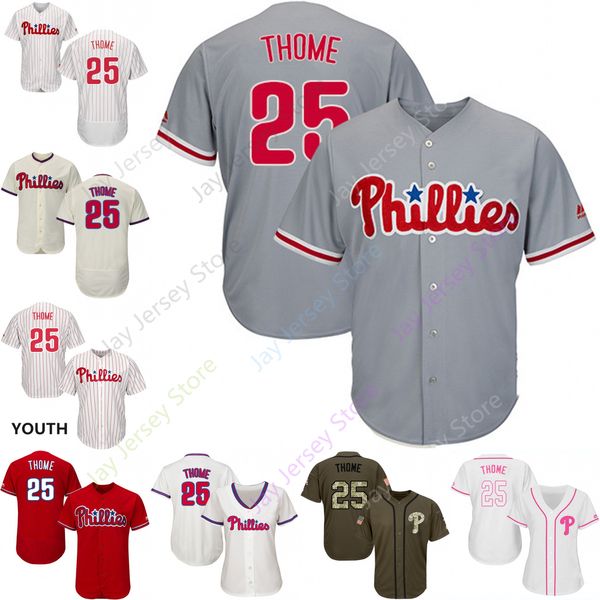 2019 Philadelphia 25 Jim Thome Jersey Phillies Jerseys Cool Base Flexbase Home Away White Black Red Grey Pullover Button Men Women Youth
2019 Philadelphia 25 Jim Thome Jersey Phillies Jerseys Cool Base Flexbase Home Away White Black Red Grey Pullover Button Men Women Youth