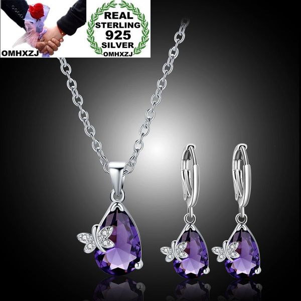 omhxzj wholesale personality fashion woman purple butterfly zircon 925 sterling silver earrings+necklace jewelry set se12, Black
omhxzj wholesale personality fashion woman purple butterfly zircon 925 sterling silver earrings+necklace jewelry set se12, Black