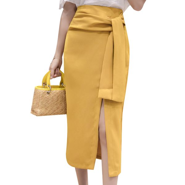 2020 summer office ladies skirt split bow bandage irregular long skirts womens hip package jupe femme elegant faldas mujer, Black
2020 summer office ladies skirt split bow bandage irregular long skirts womens hip package jupe femme elegant faldas mujer, Black