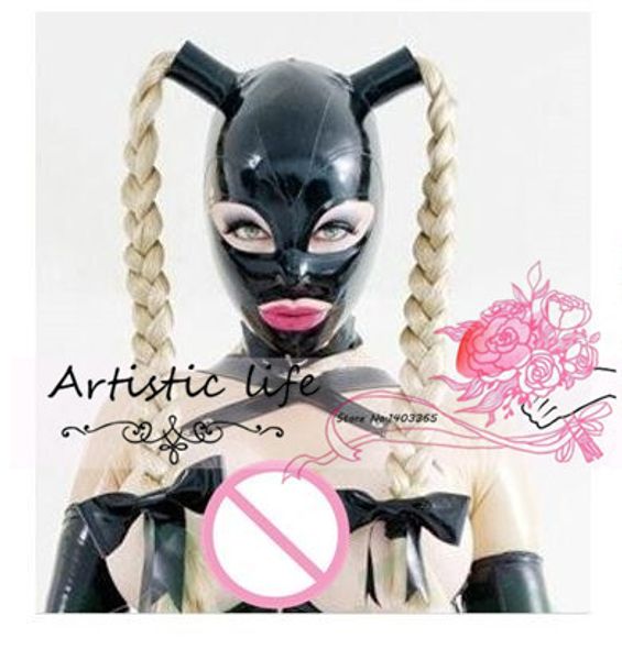 new products women woman girl latex wig mask twist braids female pigtail hoods fetish cekc uniform headgear zentai, Black
new products women woman girl latex wig mask twist braids female pigtail hoods fetish cekc uniform headgear zentai, Black