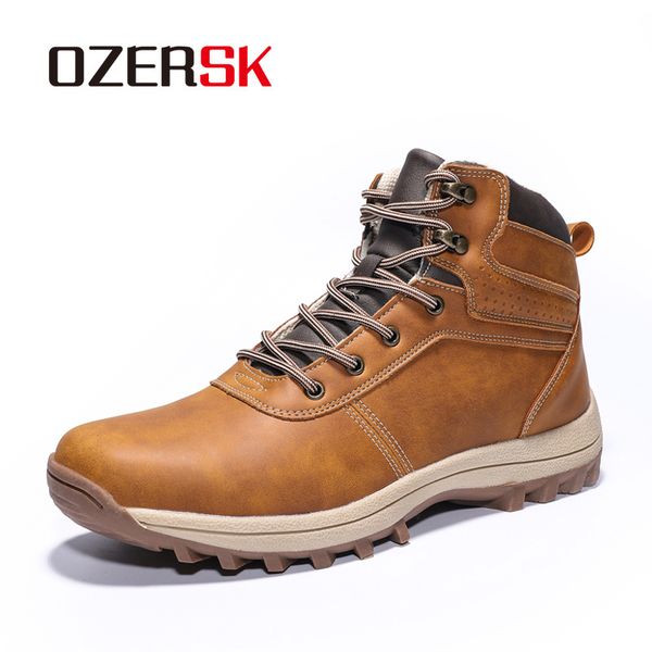 ozersk 2019 autumn popular men boots anti-skidding genuine leather casual shoes winter ankle boots men snow, Black
ozersk 2019 autumn popular men boots anti-skidding genuine leather casual shoes winter ankle boots men snow, Black