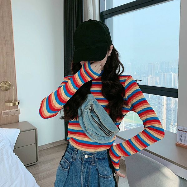 streetwear harajuku striped sweaters women turtleneck korean sueter mujer vintage slim knitted crop pullovers femme, White;black
streetwear harajuku striped sweaters women turtleneck korean sueter mujer vintage slim knitted crop pullovers femme, White;black