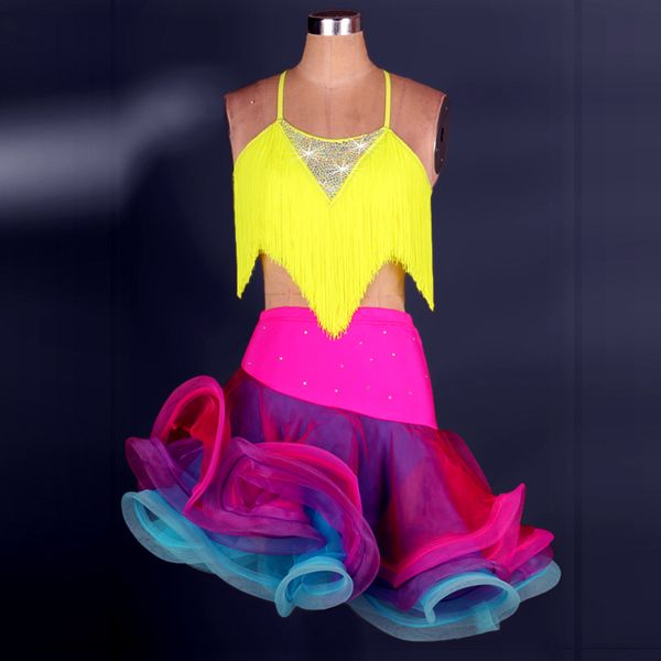 women's children's latin dance set tassel +skirt suit salsa dance fringe dress stage costumes tassels cha cha ballroom, Black;red
women's children's latin dance set tassel +skirt suit salsa dance fringe dress stage costumes tassels cha cha ballroom, Black;red