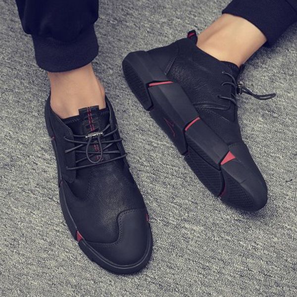 men's korean version spring and summer breathable men's shoes trend casual shoes leather korean version men's shoes a hair su, Black
men's korean version spring and summer breathable men's shoes trend casual shoes leather korean version men's shoes a hair su, Black