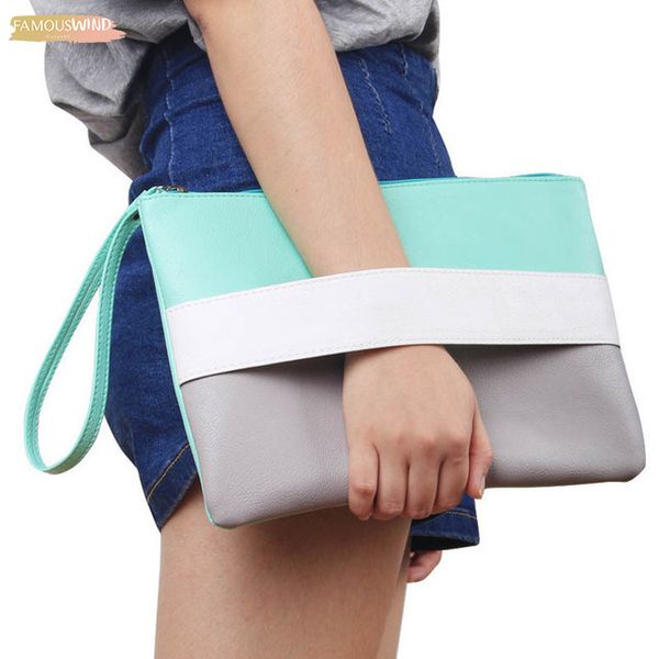 new women daily clutches handbag soft leather zipper bag candy color ladies casual patchwork wristlet clutch bolsa feminina
new women daily clutches handbag soft leather zipper bag candy color ladies casual patchwork wristlet clutch bolsa feminina