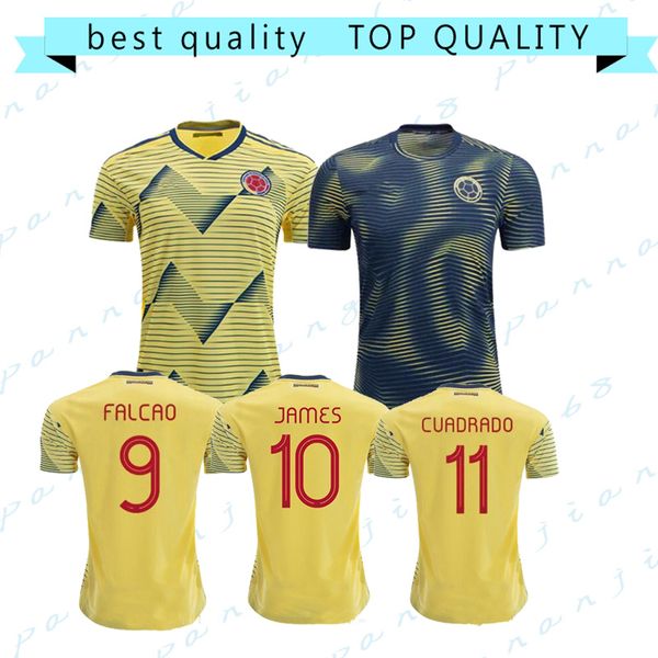 2019 Colombia soccer Jersey Colombia Home yellow Soccer shirt 2018 #10 JAMES #9 FALCAO #11 CUADRADO Thai away blue Football uniform
2019 Colombia soccer Jersey Colombia Home yellow Soccer shirt 2018 #10 JAMES #9 FALCAO #11 CUADRADO Thai away blue Football uniform