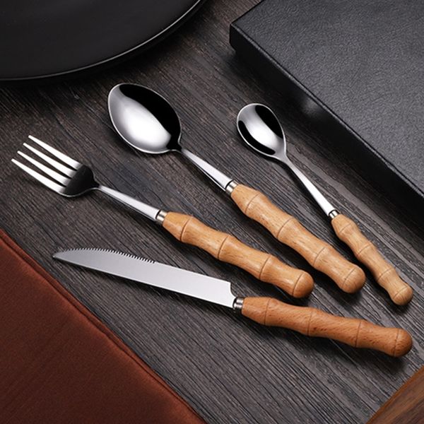 stainless steel cutlery set wooden handle gift box spoon knife fork box reusable healthy picnic travel dinner
stainless steel cutlery set wooden handle gift box spoon knife fork box reusable healthy picnic travel dinner