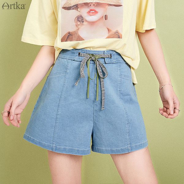 artka 2019 summer women's shorts loose comfortable denim shorts fashion high waist casual bow for women kn10595c, White;black
artka 2019 summer women's shorts loose comfortable denim shorts fashion high waist casual bow for women kn10595c, White;black