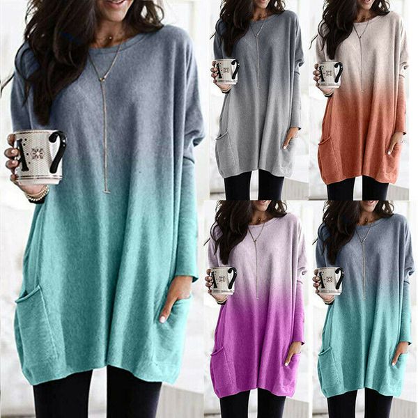sell new fashion autumn womens long sleeve gradient tunic ladies pocket baggy pullover blouse plus size, White
sell new fashion autumn womens long sleeve gradient tunic ladies pocket baggy pullover blouse plus size, White