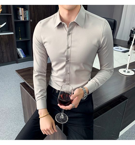 white shirt male korea long sleeve shirt slim solid color male formalwear business black stretch long sleeve 50cs, White;black
white shirt male korea long sleeve shirt slim solid color male formalwear business black stretch long sleeve 50cs, White;black