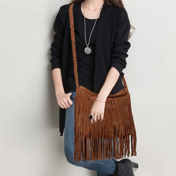 women tassel fringe shoulder bag faux suede handbag ladies satchel tote cross-body bag messenger handbag female bolsas #40
women tassel fringe shoulder bag faux suede handbag ladies satchel tote cross-body bag messenger handbag female bolsas #40