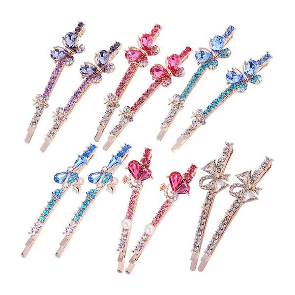 6 pairs bobby pins rhinestone butterfly shaped hair pins headwear hair barrettes bobby clips for women girls, Golden;silver
6 pairs bobby pins rhinestone butterfly shaped hair pins headwear hair barrettes bobby clips for women girls, Golden;silver
