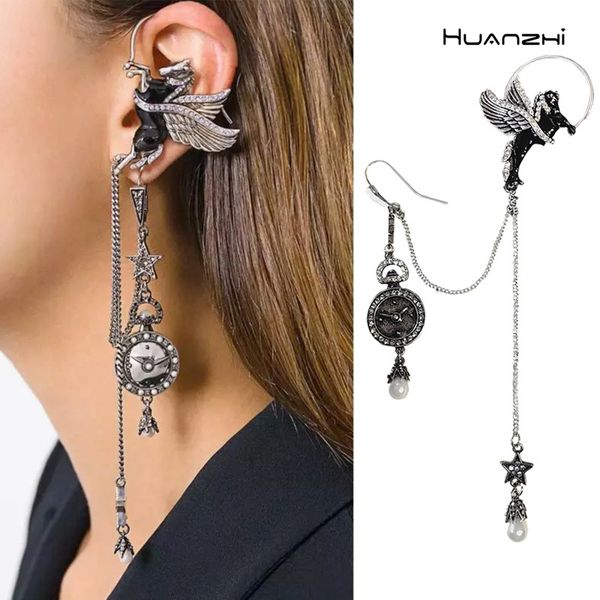 huanzhi 2020 punk long chain pendant metal hook earrings geometric animal star clock for women girls party travel jewelry, Silver
huanzhi 2020 punk long chain pendant metal hook earrings geometric animal star clock for women girls party travel jewelry, Silver