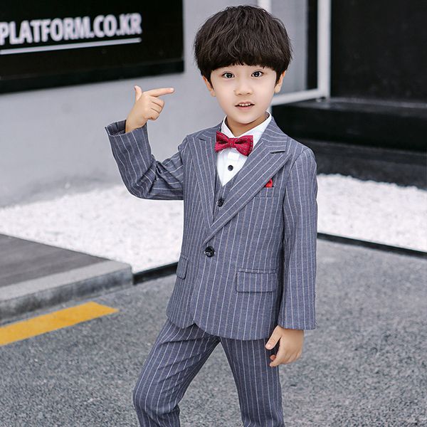 flower boy wedding dress suit set 3pcs child striped clothing set kids party performance costume, Black
flower boy wedding dress suit set 3pcs child striped clothing set kids party performance costume, Black