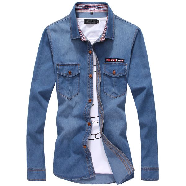 new arrival men's shirts solid slim fit long sleeved wash denim cowboy jeans shirts men casual winter autumn, White;black
new arrival men's shirts solid slim fit long sleeved wash denim cowboy jeans shirts men casual winter autumn, White;black