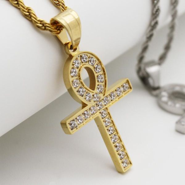 egyptian cz cross pendant for men gold color key of life ankh charm necklace hip hop bling egypt jewelry iced out chain, Silver
egyptian cz cross pendant for men gold color key of life ankh charm necklace hip hop bling egypt jewelry iced out chain, Silver