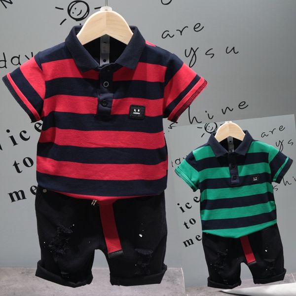 2019 summer children kid's for 2-7 year boy casual striped short sleeve t-shirt +casual hole shorts 2 pcs clothes set c2341, White
2019 summer children kid's for 2-7 year boy casual striped short sleeve t-shirt +casual hole shorts 2 pcs clothes set c2341, White