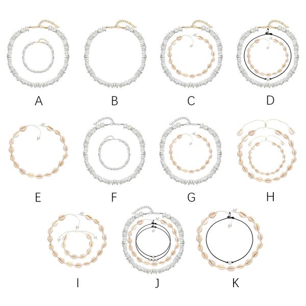 3-piece jewelry women's shell pearl necklace + bracelet adjustable rope white round broken shell necklace set, Silver
3-piece jewelry women's shell pearl necklace + bracelet adjustable rope white round broken shell necklace set, Silver