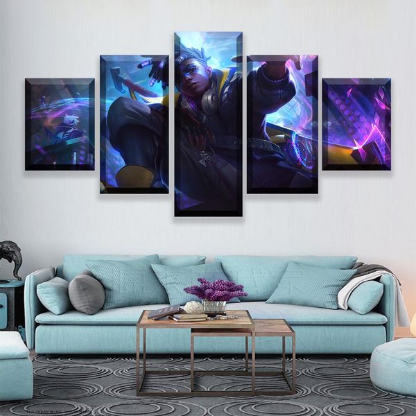 home decor canvas picture 5 pieces ekko league of legends game paintings poster wall for home canvas painting 
home decor canvas picture 5 pieces ekko league of legends game paintings poster wall for home canvas painting