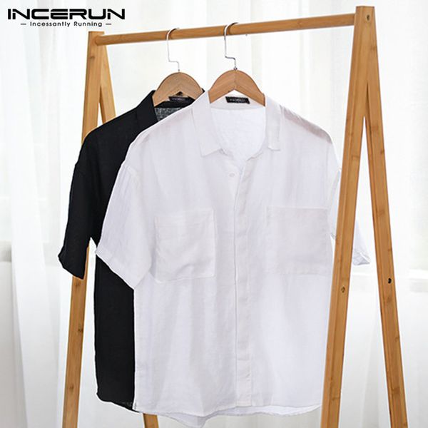 incerun summer men сплошной цвет рубашки с коротким рукавом убавьте воротник рубашки повседневные кнопки up basic блуза chic хенли tops 5xl, White;black
incerun summer men сплошной цвет рубашки с коротким рукавом убавьте воротник рубашки повседневные кнопки up basic блуза chic хенли tops 5xl, White;black