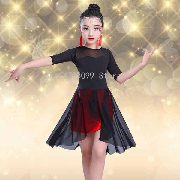 2019 new models new children's latin dance skirt dress performance costumes girls children's precisely match art test practice, Black;red
2019 new models new children's latin dance skirt dress performance costumes girls children's precisely match art test practice, Black;red
