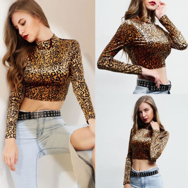 2019 new sexy длинным рукавом женщины leopard футболку черепаха шеи crop top футболка lady clubwear leopard одежда, White
2019 new sexy длинным рукавом женщины leopard футболку черепаха шеи crop top футболка lady clubwear leopard одежда, White