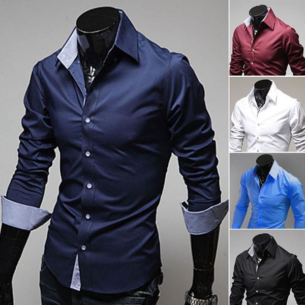 new fashion men luxury stylish casual dress shirts long sleeve slim fit shirt men slim casual shirt, White;black
new fashion men luxury stylish casual dress shirts long sleeve slim fit shirt men slim casual shirt, White;black