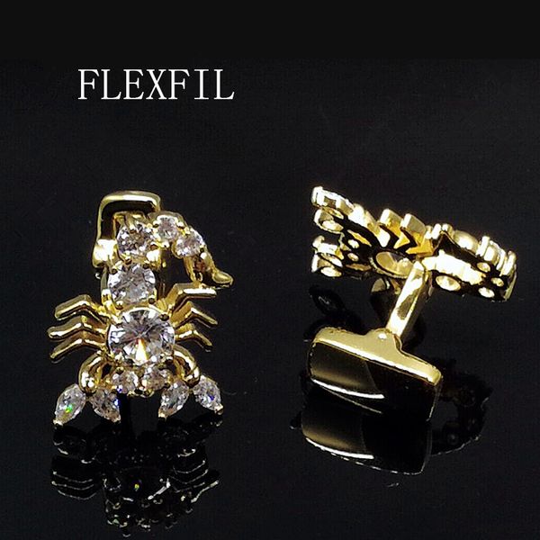flexfil luxury shirt cufflinks for men's brand cuff buttons crystal gold scorpio cuff links gemelos wedding jewelry, Silver
flexfil luxury shirt cufflinks for men's brand cuff buttons crystal gold scorpio cuff links gemelos wedding jewelry, Silver