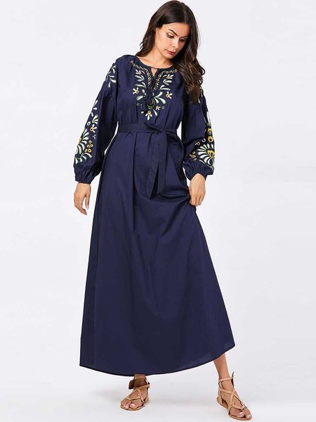 mc209042 size women's navy blue embroidered bubble sleeve belt arabian large swing long arabic dubai robes women dress, Red
mc209042 size women's navy blue embroidered bubble sleeve belt arabian large swing long arabic dubai robes women dress, Red