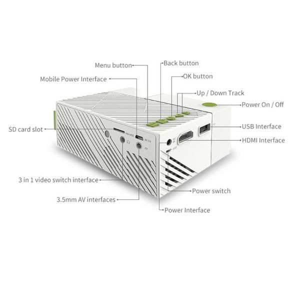 yg310 mini lcd projector 1080p hd led beamer usb tf av hdmi 600 multimedia interfaces video proyector home theater
yg310 mini lcd projector 1080p hd led beamer usb tf av hdmi 600 multimedia interfaces video proyector home theater