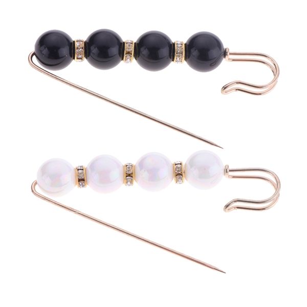 2 pieces safety pin brooch clip pearl large hijab scarf brooch badge fasten with rhinestone spacer decorative, Gray
2 pieces safety pin brooch clip pearl large hijab scarf brooch badge fasten with rhinestone spacer decorative, Gray