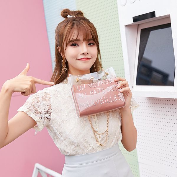 2020 korean alphabet jelly bag messenger bag female chain 
2020 korean alphabet jelly bag messenger bag female chain