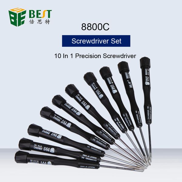 

bst-8800c 10 in 1 precision screwdriver p2 p5 1.5 pentalobe y 2.5 tri wing ph00 ph000 t3 t4 t5 t6 for air/pro cellphone repair