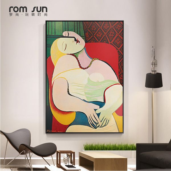 picasso dreaming woman abstract canvas painting art wall pictures for living room home decor posters and prints hd nordic style
picasso dreaming woman abstract canvas painting art wall pictures for living room home decor posters and prints hd nordic style