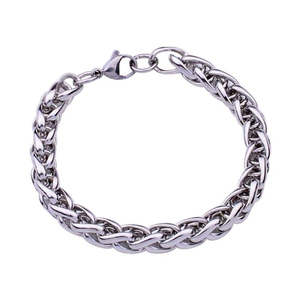 men fashion diameter 6 mm steel wristband silvery basket link chain men bracelets jewelry, Black
men fashion diameter 6 mm steel wristband silvery basket link chain men bracelets jewelry, Black