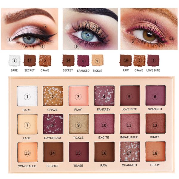 18 color eyeshadow palette pigment long lasting matte shimmer glitter waterproof eye shadow makeup for womans comestic tools
18 color eyeshadow palette pigment long lasting matte shimmer glitter waterproof eye shadow makeup for womans comestic tools