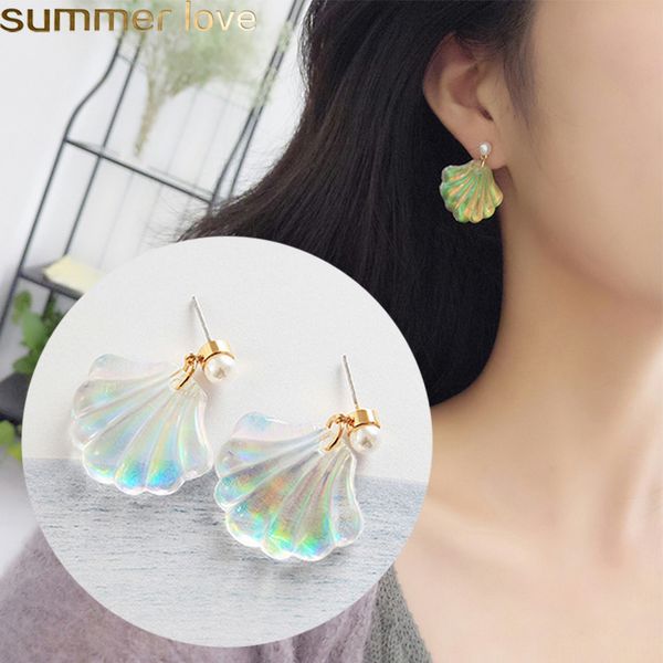 2019 rainbow pearl shell earrings new exquisite allergy unique romantic resin stone stud earrings jewelry colorful mermaid high quality, Golden;silver
2019 rainbow pearl shell earrings new exquisite allergy unique romantic resin stone stud earrings jewelry colorful mermaid high quality, Golden;silver