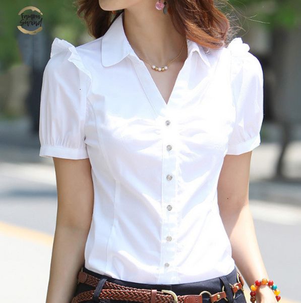 2019 summer womens short sleeve cotton blouses shirts plus size ladies officewear elegant blouse feminina white formal shirt
2019 summer womens short sleeve cotton blouses shirts plus size ladies officewear elegant blouse feminina white formal shirt
