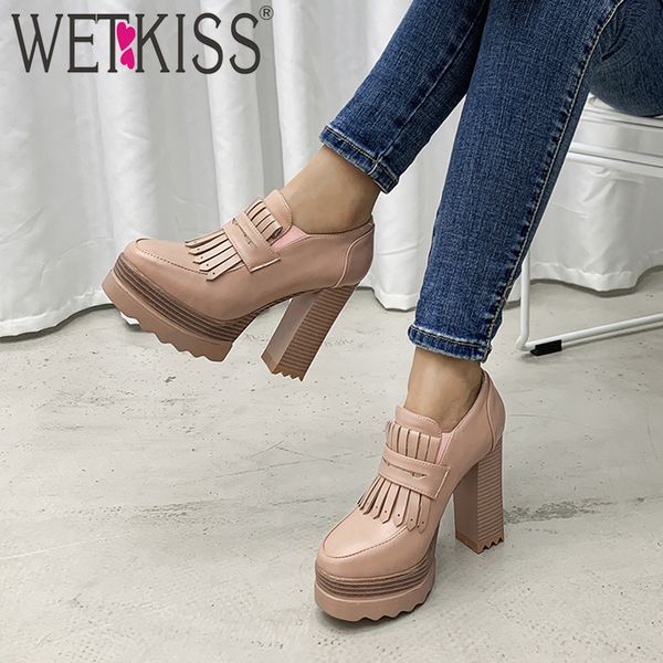 wetkiss platform pumps tassel elastic band thick high heels shoes woman super high heeled pumps ladies fashion shoes, Black
wetkiss platform pumps tassel elastic band thick high heels shoes woman super high heeled pumps ladies fashion shoes, Black